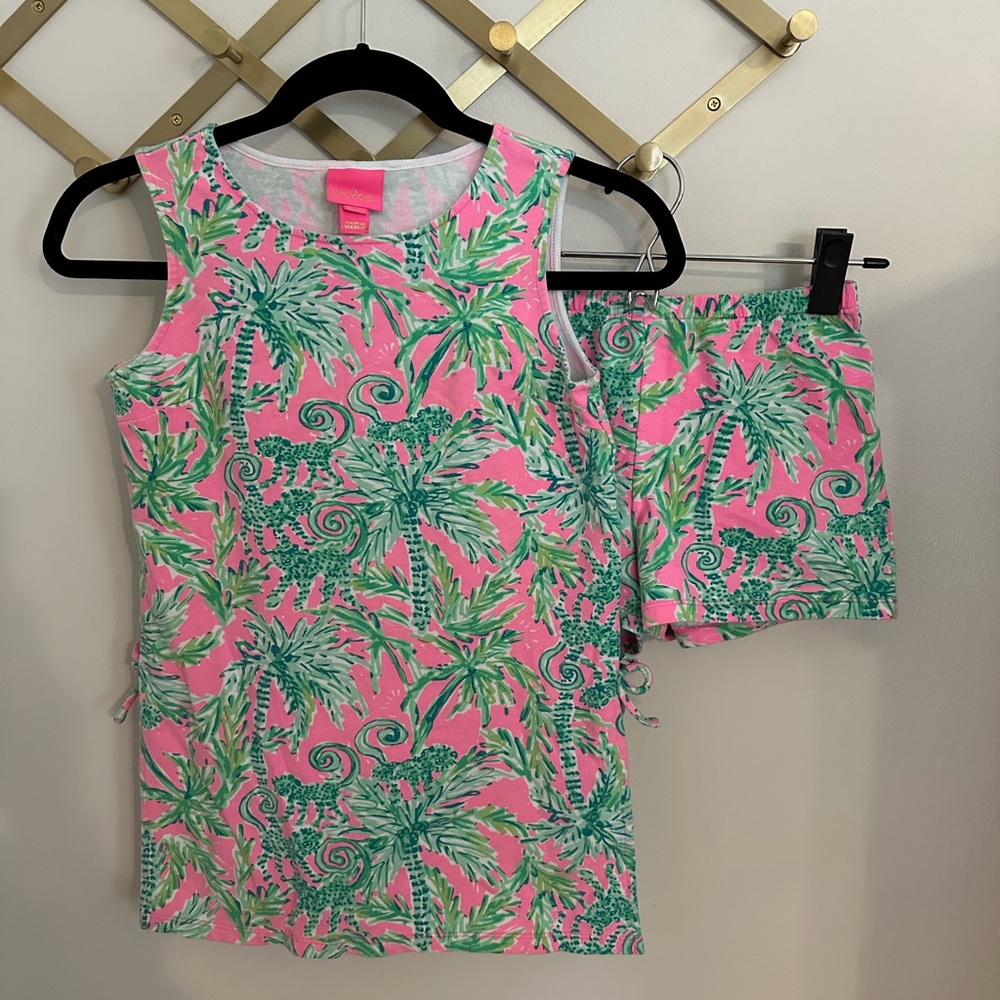 Lilly Pulitzer Pink and Green Kids Matching Set